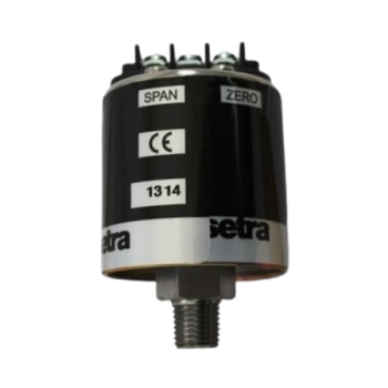 Setra 2061100PG2M22T18NN Pressure Transducer 0-100 PSI Gauge 1/4" 0.1 to 5.1 VDC with Terminal Strip