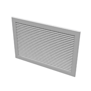 Titus 355RL-12X8 Front Louver Steel Return Grille with Damper 12x8" 45-degree Blade 1/2" Spacing