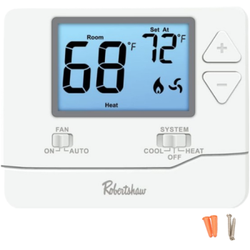 Robertshaw RS8110 Non Programmable Thermostat 1H/1C