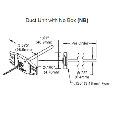 BAPI BA/10K-2-D-4"-NB-5 Duct Temperature Sensor