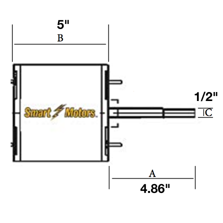 Smart Electric SE3467 Fan & Blower Motor Part Dimensions
