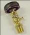 Conbraco 26-305-01 Compression Gauge Cock 1/2" Composition Wheel Type Satin Brass Finish