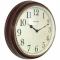 Westclox 73004P Round Dark Woodgrain Clock 15.5"