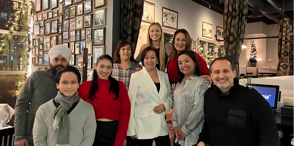 Our Toronto, Canada team at the 2023 Holiday Season Dinner Party